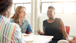 Women talking