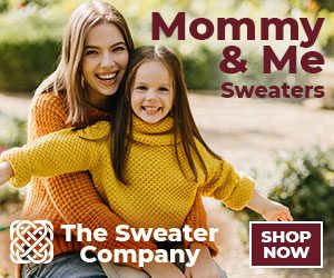 Sweater Ad with Mother and Daughter