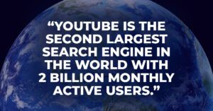 YouTube is the second largest search engine in the world with 2 billion monthly active users.