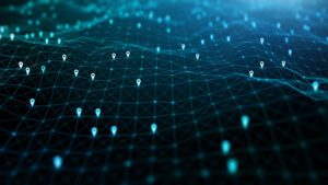 Location data points on abstract field